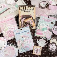 Writable Base Material Paper, Rose Coffee House Sweet Vintage Style Scrapbook Base DIY Gift Message Paper, - Multicolor - View 1