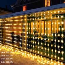 1pc 100-600LEDs Decorative Fairy Garland USB Plug-In String Lights With Remote Control, For Christmas New Year Wedding Party Room Decoration - USB Plug - View 4