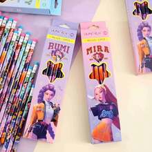 1set The Cool Girls' Theme Pencil Set Is Universal For Practicing Calligraphy And Filling In Answer Cards. The Girls' Birthday Gift Looks Outstanding. (Stochastic Style) - Multicolor - View 10