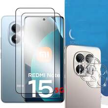 Kompatibel dengan Redmi Note 14pro 4G/Note 14 5G/Note 14 Pro+/Note 13 PRO+ Kompatibel dengan Redmi Note 15/Note 15 Pro 5G/Note 15 Pro+ 4G/5G Kompatibel dengan Redmi 17 4G/5G NOTE 17/NOTE 17 Pro Pelindung Layar Ponsel Kaca Tempered Melengkung 3D Definisi Tinggi dengan Cetakan Sutra dan Tepi Hitam Mendukung Pembukaan Kunci Sidik Jari Pelindung Lensa Kamera Transparan Pelindung Lensa Kamera Belakang Pelindung Kaca Tempered Pelindung Layar - Clear - View 1
