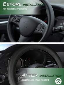 FCV 1PC Car Steering Wheel Cover, Non-Slip Silicone Material, Multiple Color Choices, Universal Auto Parts 13-15 Inches Steering Wheel Cover, Compatible With Most Cars Models Fit For Round D Shape - Multicolor - View 4