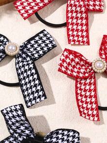 4pcs/Set Cute Bow Hair Ties, Ideal Hair Accessories For Students Back To School, Suitable For Daily Ponytail, Women Hair Accessories, Recommended Gift, Autumn Outfit, Hair Ties, Hair Ties, Hair Ties, Hair Ties, Gift Headwear, Rubber Bands, Hair Ties - Multicolor - View 5