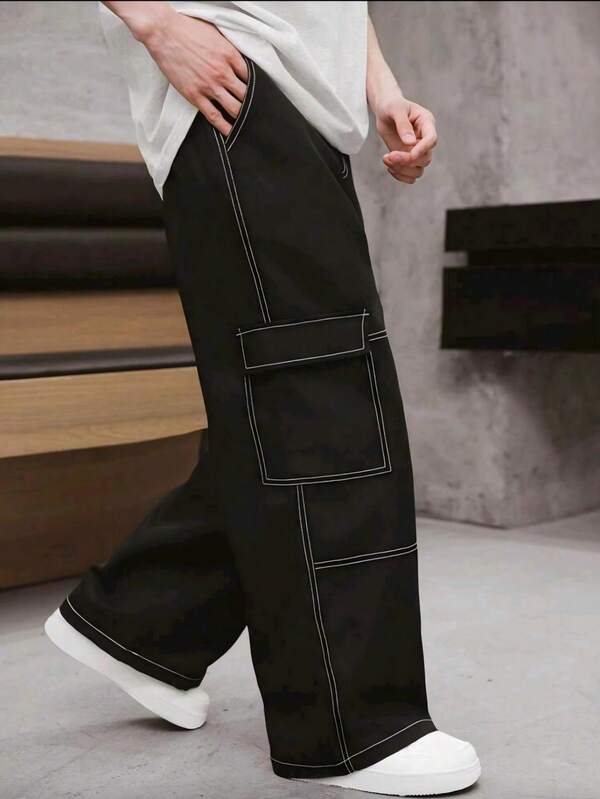 Men's All-Season Striped Multi-Pocket Sports Casual Outdoor Cargo Pants