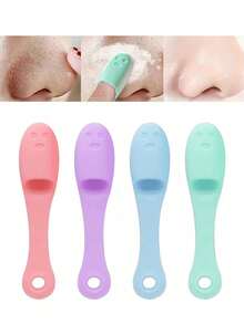 5pcsSilicone Nose Cleaning Brush Is Suitable For Blackhead And Pore Cleaning, Massage Tool, Daily Skin Care, School, Family, Travel, And Gift Giving - Multicolor - View 9