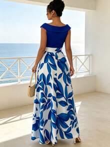Women Long Dresses - Blue - View 3