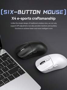 T-WOLF X4 Tri-Mode Gaming Mouse Bluetooth Pengisian Daya Nirkabel Tingkat Polling 1000Hz Mouse Ringan - View 9