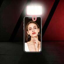 AXNEN Mobile Phone LED Selfie Light, Rechargeable Phone Selfie Lamp, Computer Video Conference Lighting, Portable Mini Clip Fill Light - Black and White - View 12