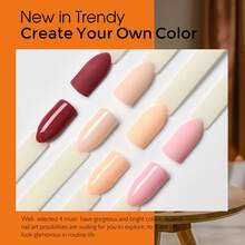 NOCIS Dip Powder Nail Kit - Set Pemula 4 Warna dengan Nude, Pink, Glitter & Putih, Plus Base Coat, Top Coat & Cairan Aktivator, Buffer Kuku, Kuas & Kikir - Sistem Celup Akrilik untuk Manikur DIY, Tanpa Aroma, Tidak Perlu Daya. - MultiWarna - View 6