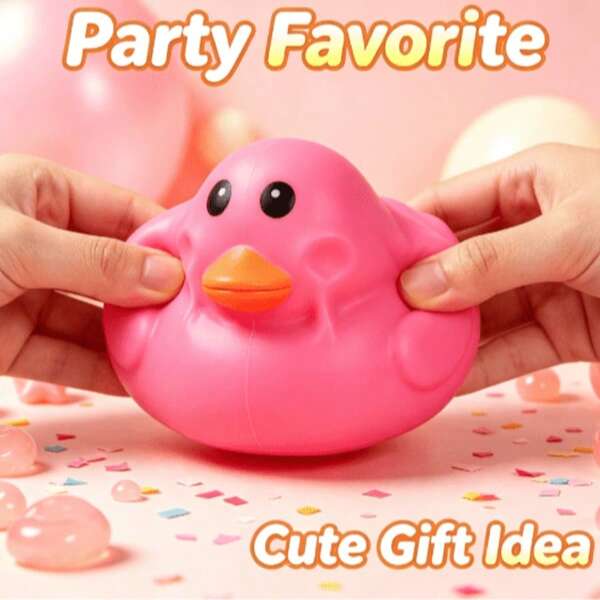 1pc,Crunchy Squish Crunchy Butter Squish, Squeeze Slushy Ball Pink Duck Squish, Cute Cartoon Duck Stress Toy, Soft Squeeze Squishy Toys, Party Favor Decompression Fidget Toy Gift For Adults Women
