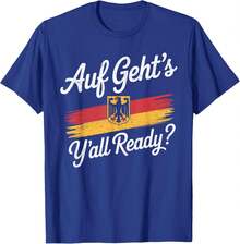 Oktoberfest Drinking German Flag Auf Gehts Unisex T-Shirt - 黑色 - 查看 9