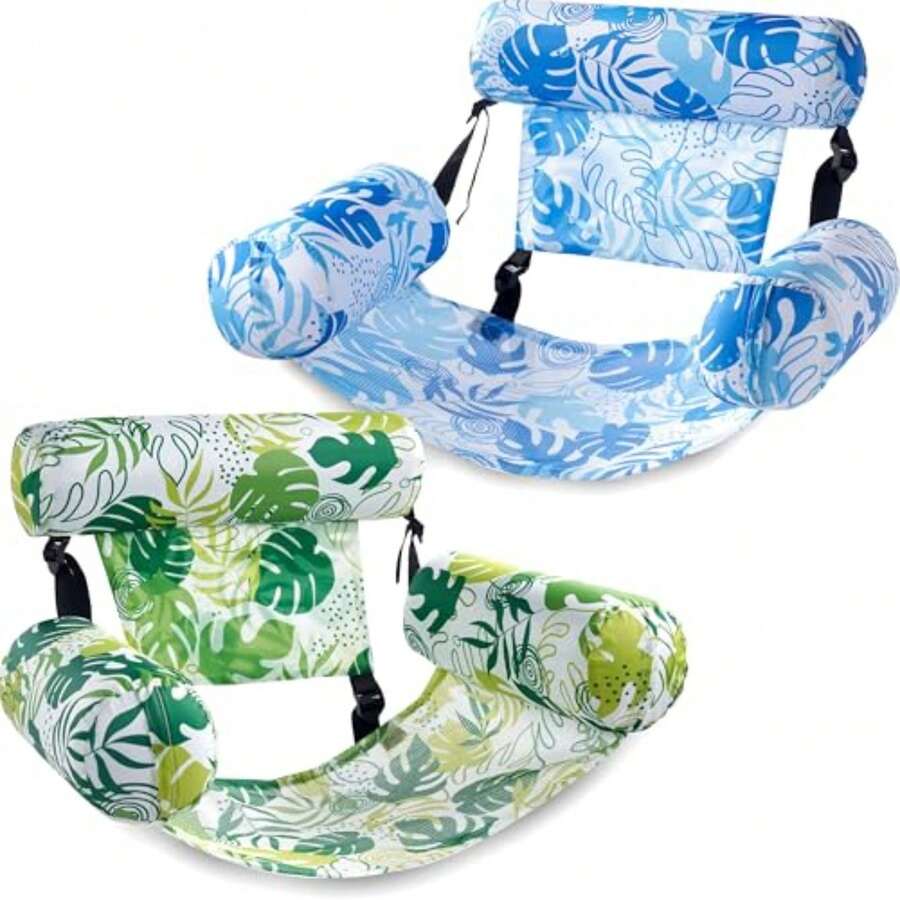 Patio Lounge Chair & Swing Chair - Floral Pattern - View 1
