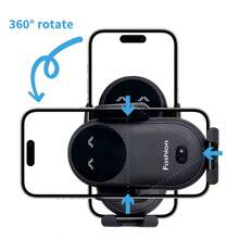 Car Air Vent Phone Navigation Mount, Suitable For New Year And Birthday Gifts, Electric Phone Holder With Touch Open/Close Function, Car Wireless Charger, No Camera Obstruction, 360° Rotation And Adjustable Angle, Supports Horizontal And Vertical Use - Compatible With Apple, And More, Car Wireless Charging Mount - S11 - View 7