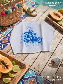1 pieza Gorro de natación de silicona, impermeable & antideslizante, cómodo & transpirable, alta elasticidad, unisex, equipo de natación, esencial de playa, accesorio de playa, flotador de piscina - A - Ver 4
