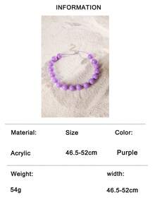 1pc/Fashion Minimalist Old Money Style Solid Color Handmade Beaded Necklace, Suitable For Women's Daily Commute And Date, Atmospheric Gift - Multicolor - View 18