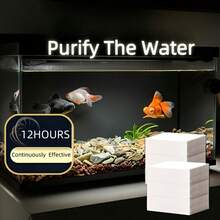 30 Packs/100 Sheets High-Absorption Filter Paper For Aquariums | Dust-Free Water Purifier, Suitable For Freshwater And Saltwater Tanks | Removes Yellow Water, Odors, Chlorine, Chlorine And Ammonia | Essential PH Stabilizer For Fish Tanks, Turtle Tanks And Seafood Tanks - C-White - View 10