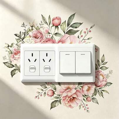 Pack combiné d'autocollants pour interrupteurs muraux universels, rénovation de prises murales, décoration de chambre, papier peint auto-adhésif