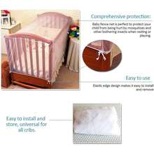 Mosquitera para cuna de bebé, cubierta antimosquitos de verano para bebé, universal, plegable, transpirable, 135x60x90CM - Blanco - Ver 4