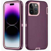 Anti-Drop Anti-Shock Anti-Wear Full Body Protection Phone Case, Durable And Sturdy, 3-In-1 Protective Case Compatible With Iphone, Galaxy And Other Phones - Wine Pink - View 82
