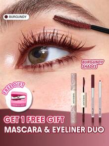 SHEGLAM [3Pcs] Bold Burgundy 防水睫毛膏和凝膠眼線筆套組 - 勃根地 - 查看 1