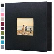 1 件亚麻相册 4x6-200/300/600 个口袋，带水平和垂直口袋，亚麻封面相册，适合婚礼、家庭、周年纪念、青年、节日、情人节、母亲节礼物、返校、学校用品 - 彩色 - 查看 20