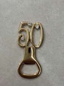 12 Sets Minimalist 50th Anniversary Commemorative Bottle Openers, Suitable As 50th Birthday Party, Anniversary Celebration, Retirement Party Favors, Themed Commemorative Gifts, Table Decor, Guest Favors, Thoughtful And Practical Gifts For Guests And Friends - View 6