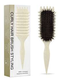 Hair brushes-EU+UK 2035brushes Curly Hair Comb - Anti-Static Nylon Bristles, Suitable For Curly Hair, Smooths And Defines Natural Curls, Reduces Frizz And Split Ends, Unisex - Multicolor - View 2