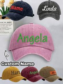 Customized Embroidered Sun Hats, Baseball Caps, Birthday Gifts, Anniversary, Travel Accessories, Suitable For Friends, Couples And Family - Style a - View 1