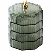 Rotating Jewelry Storage Box, Exquisite Necklace And Earring, Gold Multi-Layer Large Capacity Jewelry Box - Multicolor - View 7