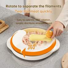 MiAoLi Rotary Chicken Shredder Tool Twist Large Pro Chicken Breast Shredder Visible Meat Shredder Machine With Strong Base Anti-Slip Strip & Ergonomic Handle High Quality Kitchen Meat Slicer For Pork/Beef/Chicken, Small Vegetables And Making Pet Food - Red - View 7
