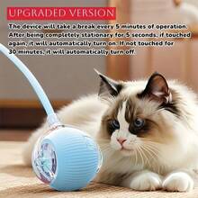 Nicbeybole Cat & Dog Pet Toy Ball, USB Rechargeable, Durable Plastic Structure, Interactive Entertainment For Cats, Cat & Dog Teasing Ball, Relieve Boredom, Smart Automatic Electric Toy - Blue - View 8