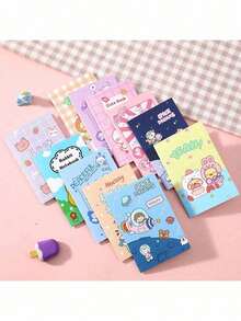 10PCS/Cute Mini Pocket Notebooks For Back To School Season, Cartoon Animal And Floral Pattern Exquisite Diary, Portable Memo Notebook, Suitable For Teenagers, Students, Office Stationery And Daily Note Pads - Multiple Styles - View 7