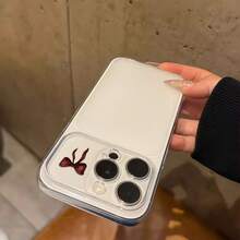 1 buah Casing Ponsel Minimalis TPU Anti-Jatuh dengan Motif Pita Merah Lucu, Jendela Besar Premium Transparan, Perlindungan Penuh, Kompatibel dengan iPhone 17 16 15 14 13 12 11 Pro Max/Plus, Pelindung Anti-Sidik Jari - MultiWarna - View 5