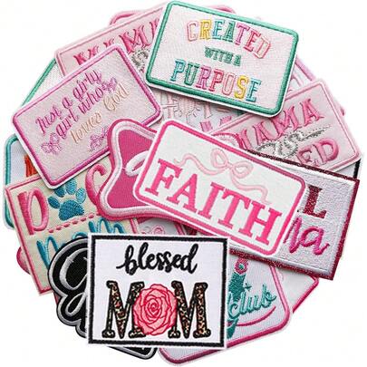 15 piezas de parches termoadhesivos Mama Girls, parches bordados para coser para el Día de la Madre para ropa, mochilas, gorras, chaquetas y camisetas