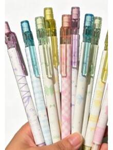 4pcs Bow Decor Neutral Pens, Large Ink Capacity, High-Value Macaron Color, Portable Transparent Barrel, Smooth Writing Stationery For Students Classroom And Office, NS Style Ribbon Bow Neutral Pens, Large Ink Capacity, High-Value Fresh Appearance, Lightweight And Portable, Student Daily Note-Taking And Office Writing Pens - Pen - View 5