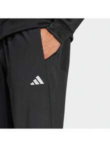 Adidas 新款GYM+ WOVEN PT男子跑步健身訓練休閒透氣長褲 - 黑色 - 查看 7