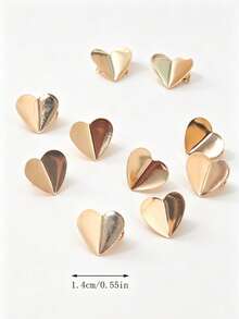 10pcs Minimalist Rhinestone Small Hair Clips, Shiny Metallic Color Bead Hair Clips, Mini Claw Clips, 3D Butterfly Hair Clips, Heart-Shaped Hair Clips, Suitable For Daily Wear, Valentine's Day Updo Or Braided Hairstyles - Multicolor - View 4