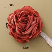 1pc Gradient Rose Shaped Bath Ball, Fragrance-Free Exfoliating Body Scrub Brush For Smooth Skin - View 4