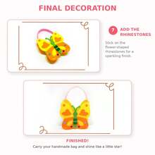 4/6/8/14pcs Children's DIY Felt Handbag Sewing Kit, Cartoon Educational Handmade Toy - Multicolor - View 10