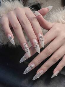 6-Grid Box Music Theme Nail Art Metal Charms Musical Notes Microphone Guitar Star Multi-Style Gold & Silver Box DIY Wearable Nail Decoration Accessories - Multicolor - View 9