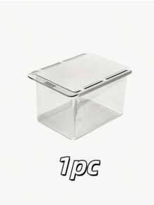 1/2/4pcs Large Capacity Transparent Pull-Out Plastic Storage Boxes For Cabinet, No-Drill Hanging Transparent Drawer Storage Boxes, Bathroom Vanity Cotton Pad & Cotton Swab Organizer, Dorm Kitchen Holiday Desktop Storage Boxes - Multicolor - View 12