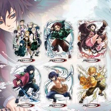 KIMETSU NO YAIBA 1 Set Isi 6 Standee Karakter Besar, Pengerjaan yang Indah dan Desain Modis, Bahan Akrilik Dua Lapis Transparan dan Tembus Cahaya (Tebal 4mm, Tahan Lama dan Anti Pecah), Cocok Sebagai Dekorasi Meja atau Hadiah yang Berkesan untuk Penggemar Anime - MultiWarna - View 2