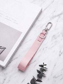 Leather Wristlet Keychain For Women Men, Stylish Key Holder Strap With Metal Buckle, ID Badge Lanyard For Keys, Car Keys, Phone & Small Items, Gift - 粉色 - 查看 4