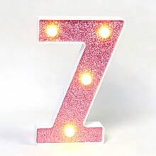 1個16cm/6.3英吋玫瑰粉LED發光字母燈，電池供電家居裝飾字母燈，適用於婚禮求婚、生日派對裝飾、週年紀念裝飾、臥室桌面字母燈及房間牆面裝飾字母 - 深粉紅色 - 查看 48