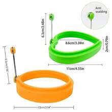 4pcs Egg Ring Molds, Multi-Functional Breakfast Tool - Multicolor - View 8