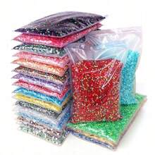 YONGNING 20,000pcs 3mm Jelly AB Color Resin Beads, Multi-Color Flat Bottom Crystal DIY Set - 3mm 20000pcs - View 2