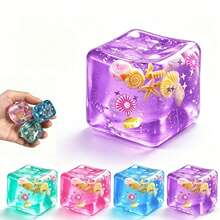 1 Peça Brinquedo de Bloco de Construção Estilo Oceano para Apertar, Brinquedo para Apertar, Lembrancinha de Festa de Verão - Brinquedo Criativo de Estilo Oceano para Apertar, Adequado para Presentes de Festa de Natal/Halloween, Suprimentos de Recompensa Divertidos para Sala de Aula, Estilo Aleatório - Multicolorido - Visão 6