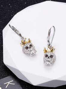 1 Pair Fashion Cubic Zirconia Earrings Women Party Jewelry Halloween Gift - Multicolor - View 1