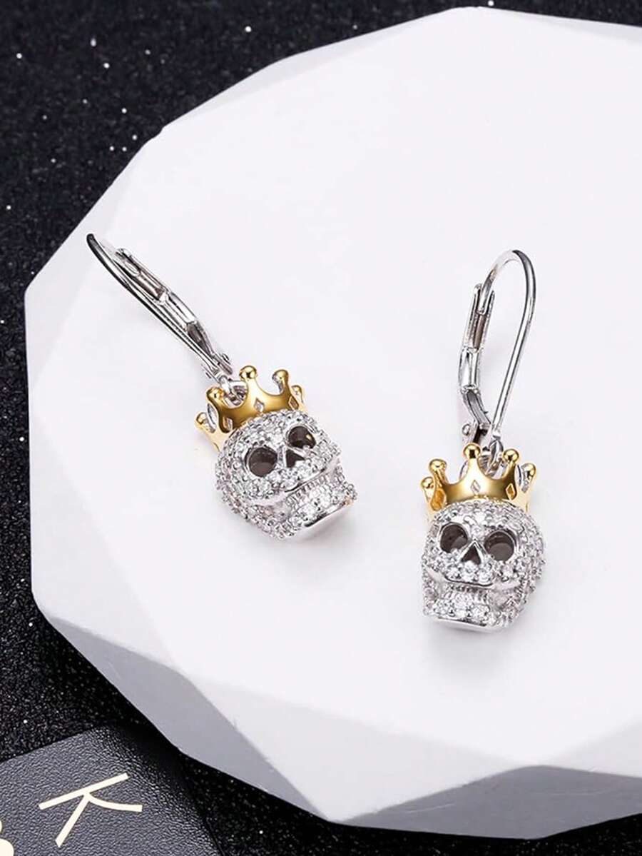 1 Pair Fashion Cubic Zirconia Earrings Women Party Jewelry Halloween Gift - Multicolor - View 1