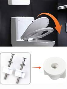 1/2/4/6 buah Mur Pengganti Dudukan Toilet, Mur Pengikat Engsel Tutup Toilet 6mm, Pengencang Sekrup Pemasangan Bawah, Aksesoris Perangkat Keras Perbaikan Kamar Mandi - beraneka warna - View 3