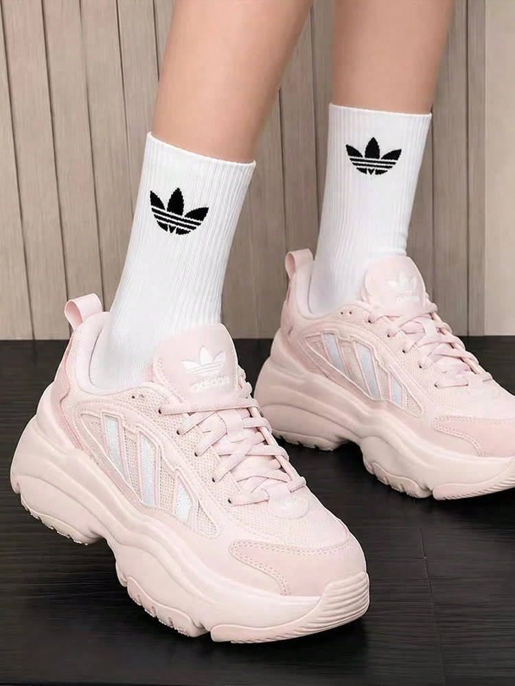 adidas originals OZGAIA 舒適百搭 低筒 老爹鞋 女 淺粉紅色 - 粉色 - 查看 1